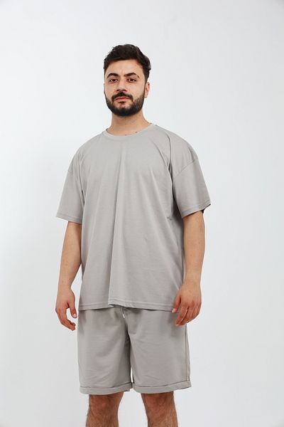 OXVİN Ανδρικό ΣΕΤ 2 ΤΕΜΑΧΙΩΝ OVERSIZED T-Shirt & Bermuda Shorts (ΜΟΛΔ)