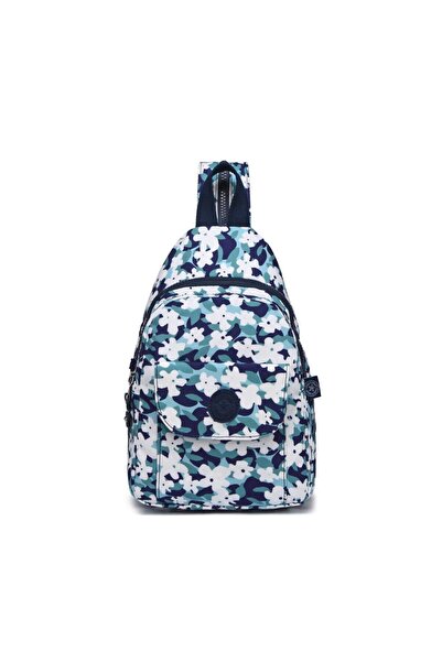 SMART BAGS Bodybag Askılı Sırt Çantası Krinkıl Kumaş 1237 Yeşil Flower