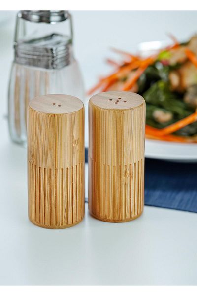 The Mia Natura Bamboo Salt and Pepper Shakers Set of 2
