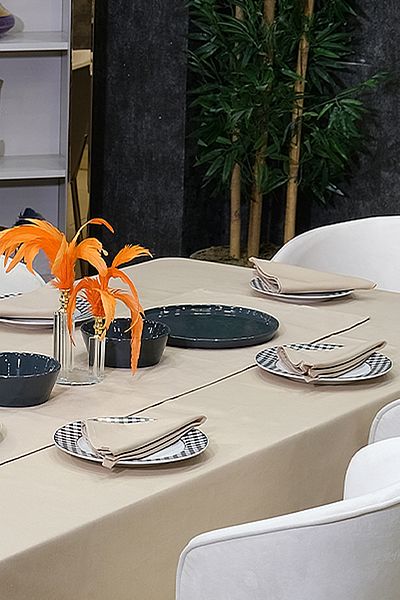 sevilya Комплект платнени салфетки Dream Cloth Napkin Models, устойчиви на петна, с форма на зестра (пакет от 6)