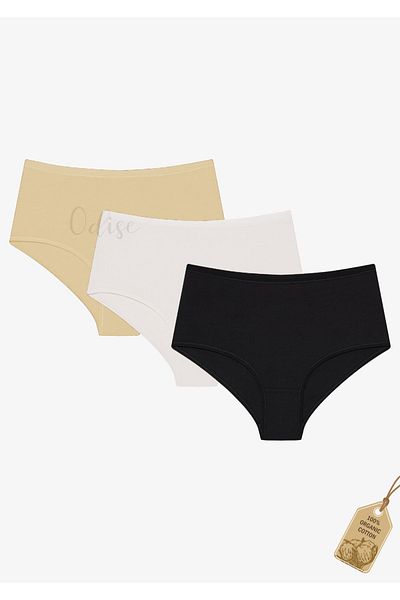 ODISE Skin Tones 3-Pack Highwaist Multicolor Slip Panties