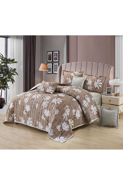 Moon 7-piece compressed microfiber double bed sheet, size 220 x 240 cm