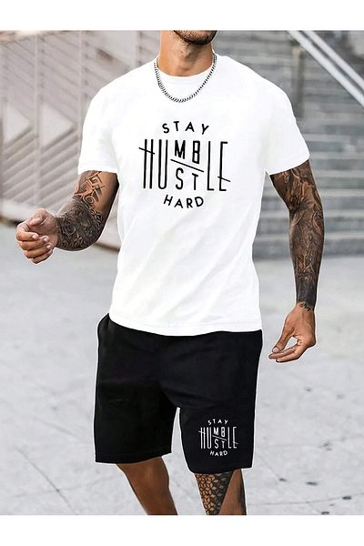 macklin Design Printed Oversize Tshirt and Shorts 2-Piece Bottom Top Set