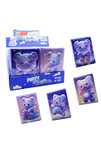 Polin Puffy Cute Bear Not Defteri 13 x 18 cm 96 Foi Liniate