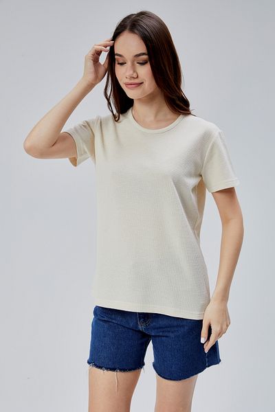 M MOONCOVER Γυναικείο T-Shirt Basic Textured
