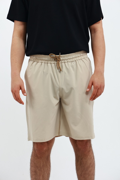 OXVİN Erkek Spor Likra İnce Hızlı Kuruyan Paraşüt Kumaş (Dokuma) Yan Cepli Bermuda Şort