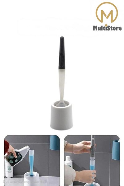 MultiStore Automatic Toilet Brush with Detergent Tank and Liquid Tank Luxury Special Design WC Brush Toilet Brush