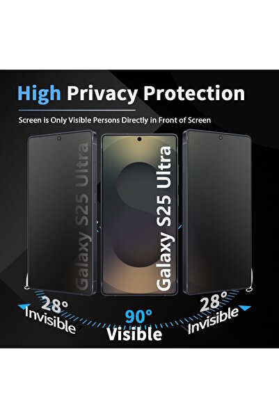 m.tk moveteck Galaxy S25 Ultra Ekran Koruyucu Hayalet Cam Aktif Parmak izi Okuyuculu Parlak Premium Gurved