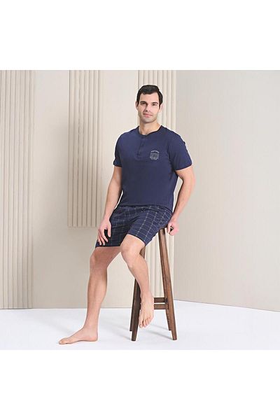 Over Sleep by Poleren Over Sleep 1783 Ανδρικό καλοκαιρινό μονό σορτς με κοντομάνικο σορτς
