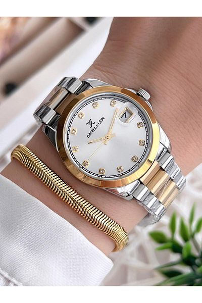 Daniel Klein Steel Cord 3 Atm Water Resistant Special Design Women Wristwatch+Bracelet Vs.Blkt.0223
