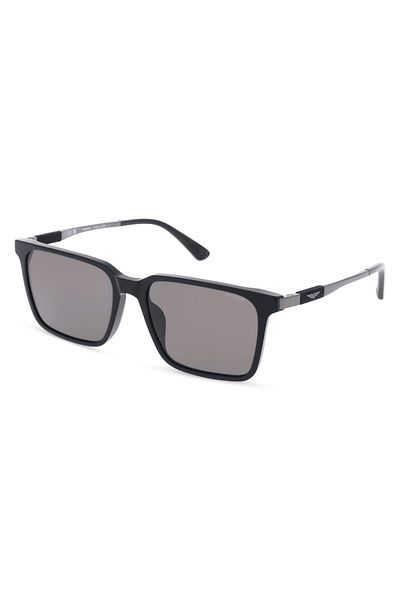 Police Police Ranger 2 Man Square Sunglass Shiny Black_Gray 56-17-145