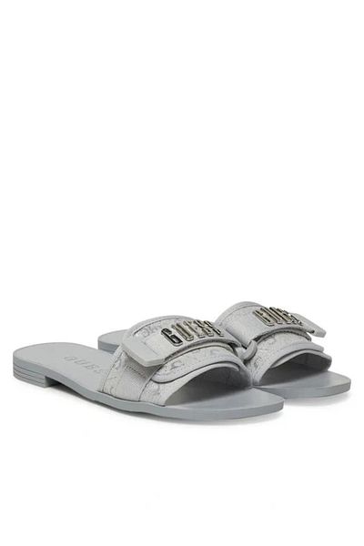 Guess Women's Elyze Gray Logo Slippers