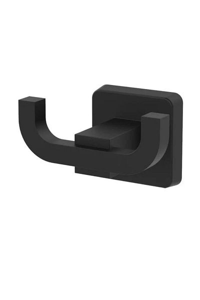 Zethome Dark Series Black Stainless Wall Mounted Bathroom Robe Hanger Set of 2
