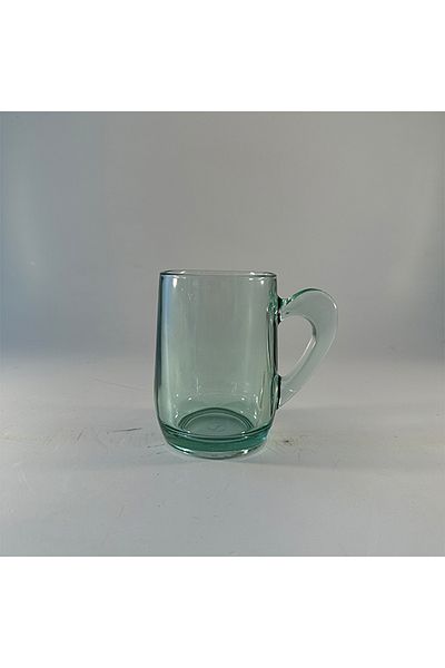 Paşabahçe 55531 Aware Green Glass 2 Piece 335 Cc Tea and Coffee Glass Set with Handle