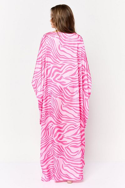 Kathy Ireland Women Animal Print Kaftan Dress, Pink