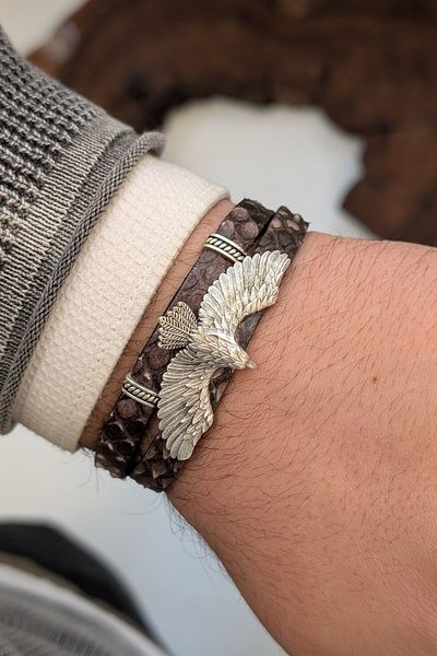 cheetah quality Kartal Custom Made Snakeskin Men's Bracelet