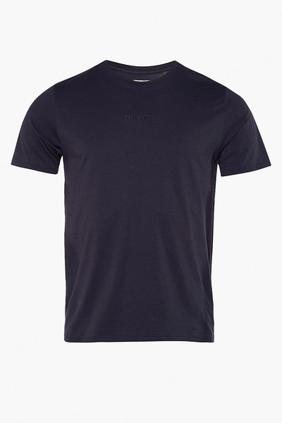 Guess Ss Emb Pima Crew Men's Navy Blue T-Shirt M4Gp39K7Hd0-G7V2
