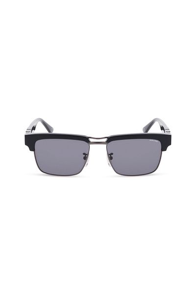 Police Origin 62 Man Square Sunglass Shiny Black_Gray 55-17-145