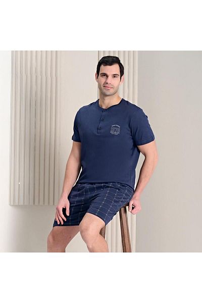 Over Sleep by Poleren Over Sleep 1783 Ανδρικό καλοκαιρινό μονό σορτς με κοντομάνικο σορτς