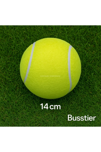 Busstier 14 cm Dev Köpek Tenis Topu Dayanıklı, Diş Dostu, Açık Alan Oyuncağı