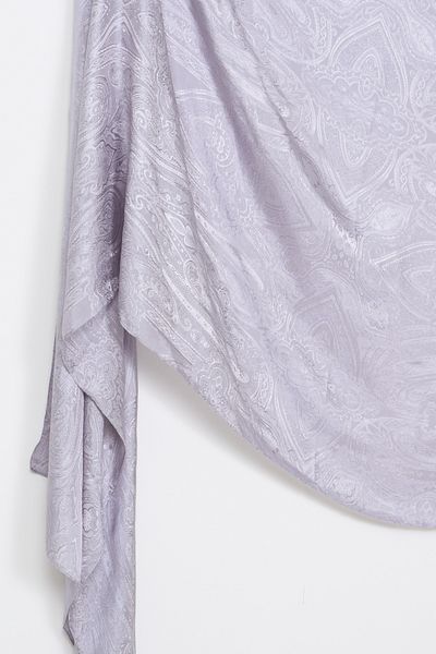 Mooncorn Liva Pattern Shine Line Shawl Gray-Grey
