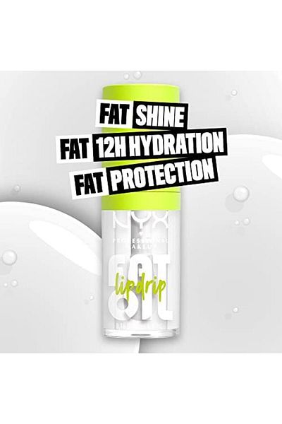 NYX Professional Makeup Fat Oil Lip Drip, Moisturizing, Shiny, Vegan Tinted Lip Gloss, Non-Sticky Fi