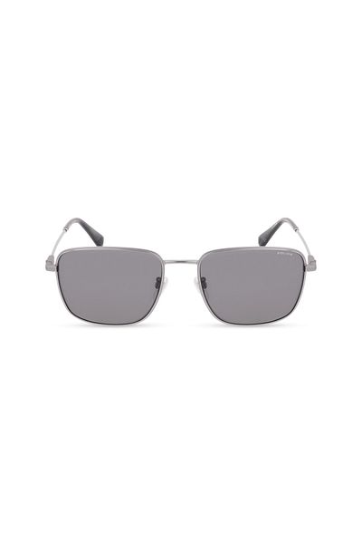 Police Octane 11 Man Square Sunglass Shiny Ruthenium_Gray 54