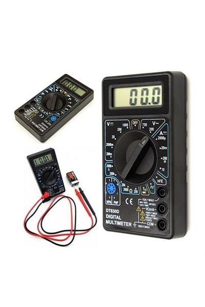 Tahtakale Toptancısı BUFFER® Digital Avometer Multimeter Measure Tool Current Voltage Resistance Meter