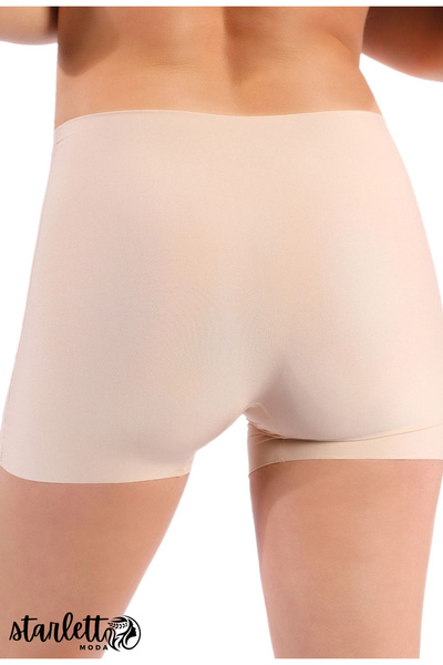 Starlett Moda Women's Black / Skin Color Seamless Laser Cut 2 Pack Extra Comfortable Boxers