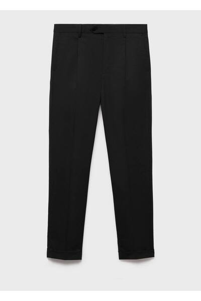 MANGO Man Düz kesim kumaş pantolon