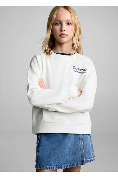 MANGO Kids Hanorac din bumbac cu mesaj