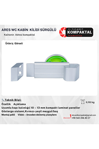 Biart ARES Wc Kabin Kilidi Sürgü