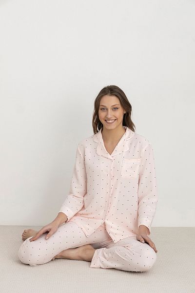 DOFİ Dofi Women &Apos; S Buttoned Pyjama Suit Aerobin Cloth, 3 Patterns