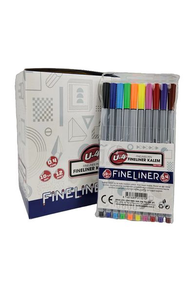 U-4 10 Colors Fineliner Marker Pen Set