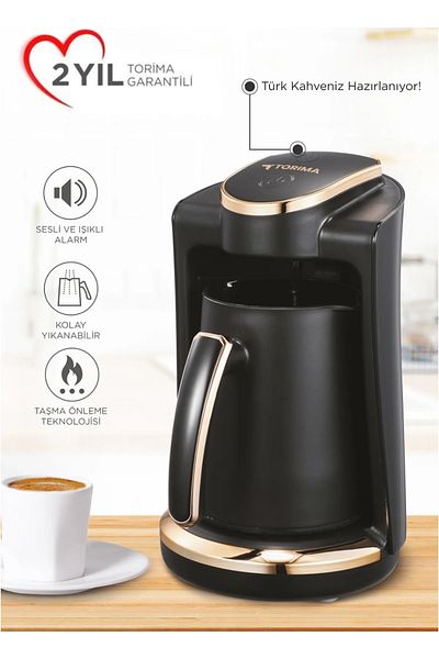 ErginGroup Turkish Coffee Machine with Voice 0.5L 4 Cup Turkish Coffee Cappuccino Thermos Coffee Pot Mini Coffee Cooking