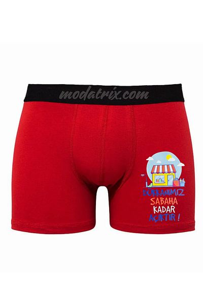 UNIQUE DESIGN Our Shop Is Open Until Morning Printed Boxers