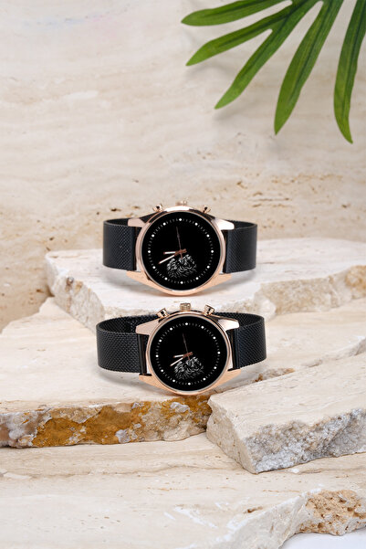 STONY Aslan Figürlü Çift Sevgili Saati, Erkek ve Kadın Kol Saati, Sevgili Öze...