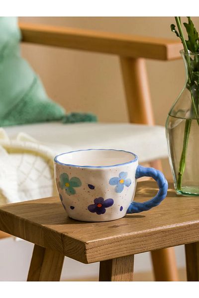 LC Waikiki Lcw Home Mixed Flower Pattern Ceramic Mug 460 ml