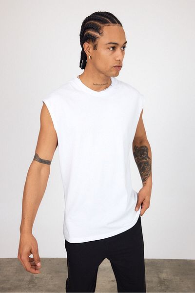 İLKCET MODA Oversize Men's Combed Cotton Comfortable Undershirt