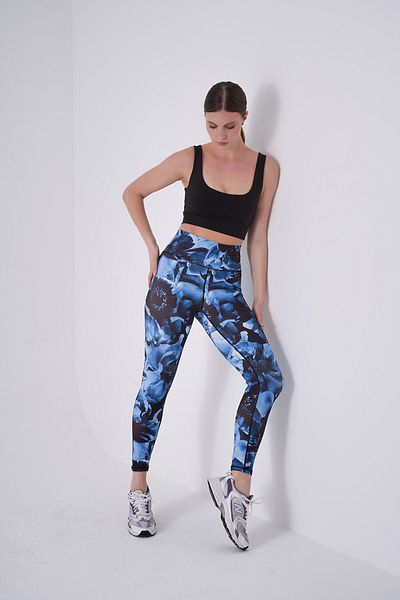 4upower Jambiere sport cu imprimeu Lunar Flora