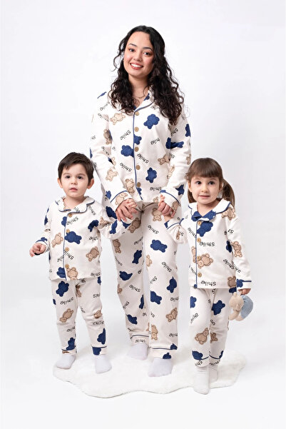 BİSCOİ Babybiscoi Smile Patterned Mother Pajama Set