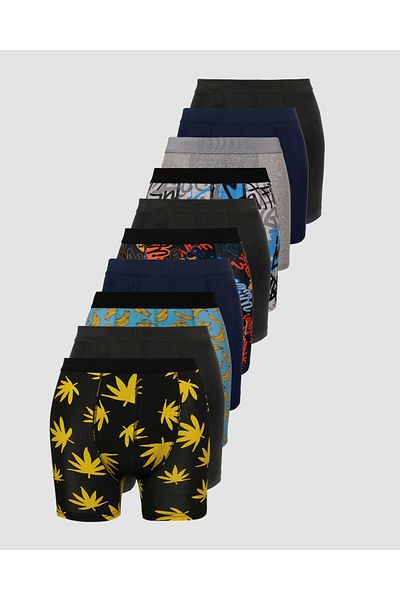 donset Ανδρικά μακρυά μποξεράκια Navy Blue - Ειδικό πακέτο 6 τεμαχίων
