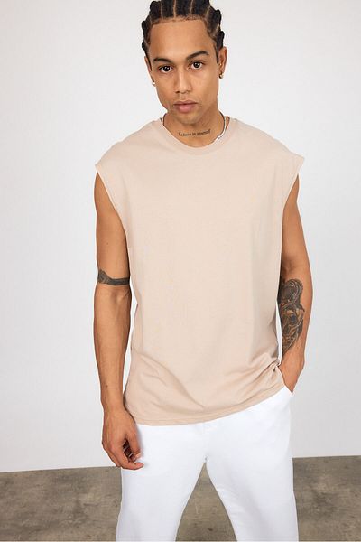 İLKCET MODA Oversize Men's Combed Cotton Comfortable Undershirt