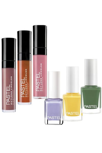 Pastel Daylong Kissproof Lipcolor Matte 3 Pcs + Nail Polish 3 Pcs
