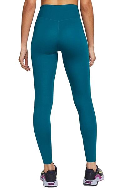 Nike Πετρόλ Μπλε One Luxe Leggings - Λαζέρ Κόψιμο, Μαλακά Συγκεντρωτικά Κολάν