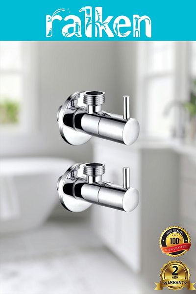 RALKEN Bidet Faucet Set 2 Pieces of Rod Sleeves Intermediate Faucet & Bidet Faucet and 2 Pieces of 70 cm Flex Hose