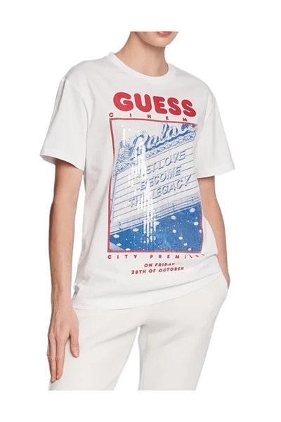 Guess Tricou dama GUESS SS CN AMANDA TEE alb