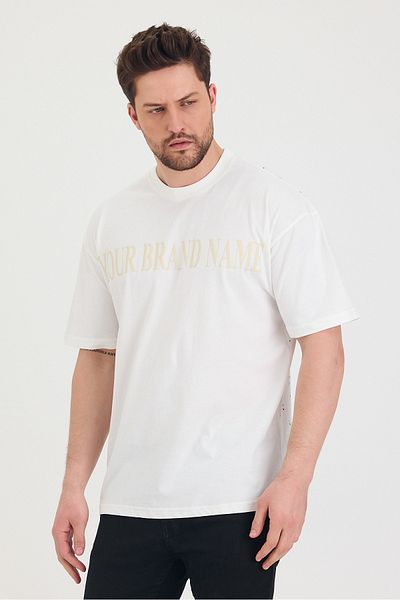 Tarz Cool Μπλουζάκι με λαιμόκοψη Oversize Μπροστά και Πίσω Dollar με στάμπα casual Unisex T-shirt