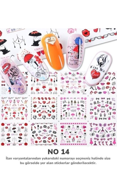 Full Beauty Renkli ve Desenli Tırnak Stickerları - Nail Art Sticker Çeşitleri...