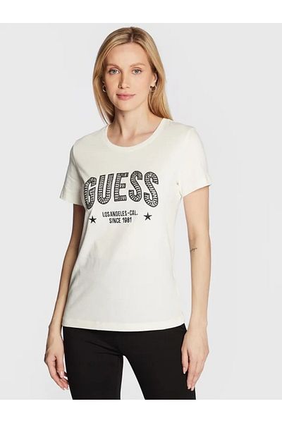 Guess GUESS SS CN MIRELA TEE women's t-shirt white
